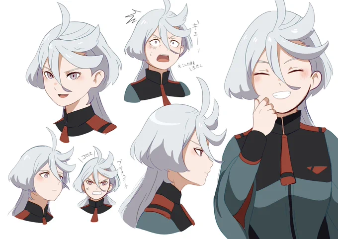 ミオリネさん練習がてらいっぱい描きました 