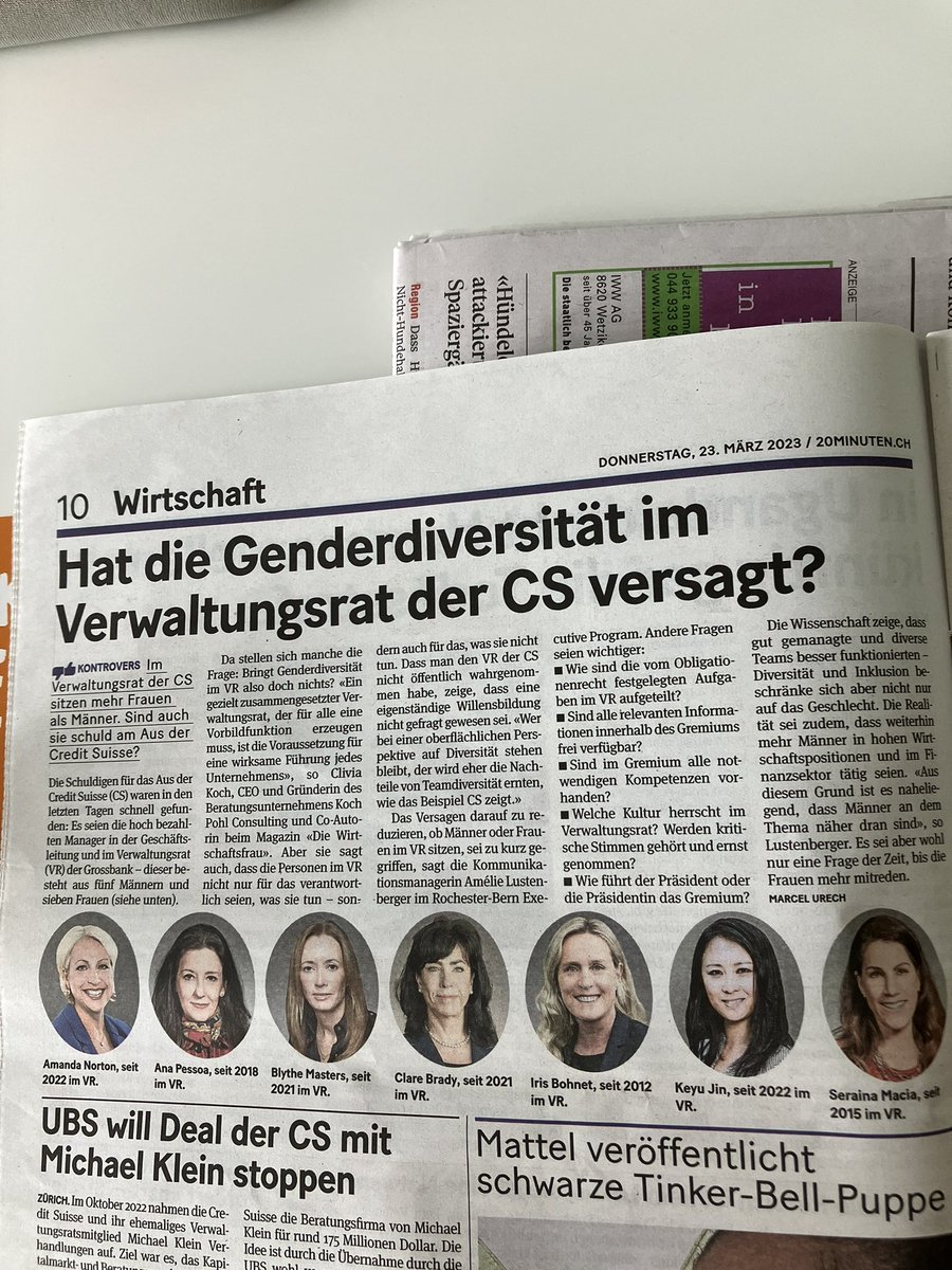 Absolut! Nach der Einführung vegetarischer Speisen bei der #Swiss  folgte auch postwendend das Grounding. Aus der Vergangenheit lernen, sag ich nur☝️ #Credit_Suisse  #UBS  #BankingCrisis  #diversity