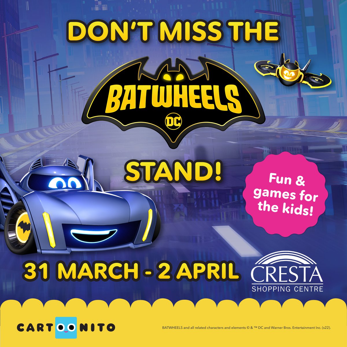 crestacentre's tweet photo. #SaveTheDate mom and dad! @cartoonnetwork  South Africa  is bringing an exciting day to Cresta for your little one with plenty activities for them to enjoy while you get all your shopping needs done. 

Bring the little ones along on 31 March – 2 April. 

#alwaysmoretoexplore https://t.co/Yr6u2PeZxt