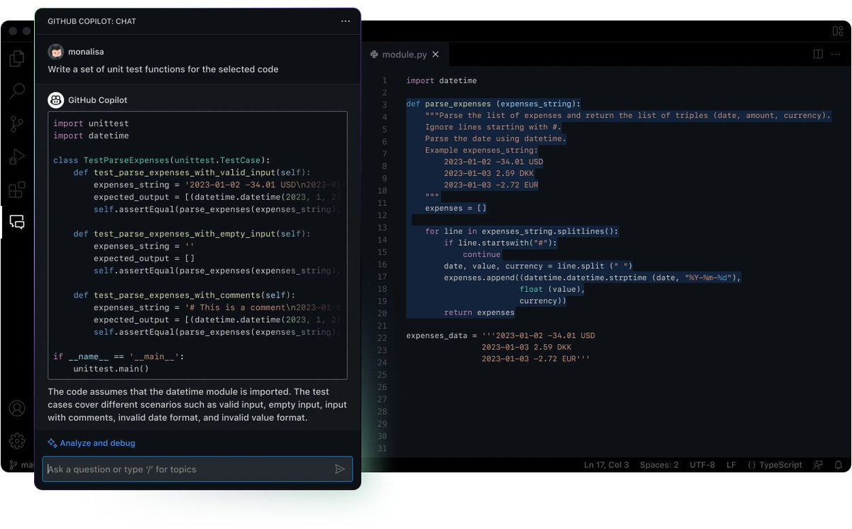 TheAIPlug's tweet image. 1/🧵 Introducing GitHub Copilot X - the future of coding assistance!🚀 Get ready for a deep dive into the technology behind this game-changing AI tool. Let's explore! #GitHubCopilotX