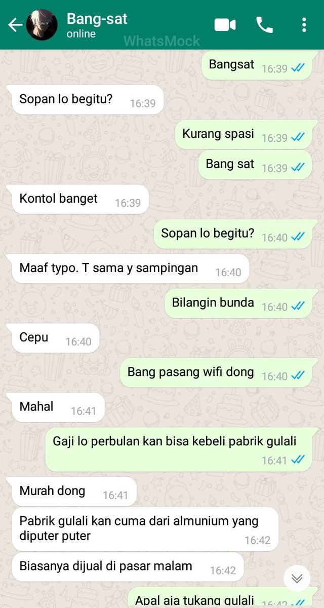 thumbelinue's tweet photo. Satoru as abang ketika adiknya minta pasang wifi https://t.co/J8iZaGu8Ek