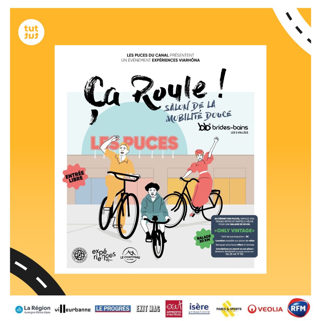 Pauline_Mlin's tweet photo. 📍Dimanche aux Puces du canal 
🚲 Salon de la Mobilité douce 

Au programme : 👇
- Vente de vélos, skates… et accessoires 
- Un atelier réparation et de lavage de vélo 
- Une balade “Only Vintage” de 20km
- Des animations (DJ, shows, friperie…)

#Villeurbanne https://t.co/RDQ5WjpCdn