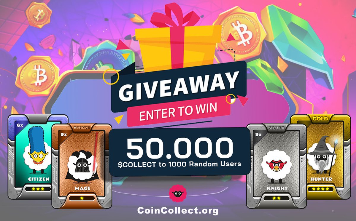 𝗖𝗼𝗶𝗻𝗖𝗼𝗹𝗹𝗲𝗰𝘁 (@coincollectorg) on Twitter photo 🚀🪙 CoinCollect X Crypto Promoter 𝗠𝗮𝗴𝗻𝗶𝗳𝗶𝗰𝗲𝗻𝘁 #Giveaway 🎁✨
1️⃣ Follow 🤝 <a href="/CryptoPromots/">Crypto Promoter™</a> & <a href="/CoinCollectOrg/">𝗖𝗼𝗶𝗻𝗖𝗼𝗹𝗹𝗲𝗰𝘁</a>
2️⃣ Like ❤️ & RT 🔁
3️⃣ Tag 3 Friends 🤗
4️⃣ Complete tasks 🎯 at gleam.io/EbLx6/coin-col…
Don't miss out! 🌟 #Airdrop #Crypto #AirdropCrypto #airdrops 🌐💰 🚀🪙 CoinCollect X Crypto Promoter 𝗠𝗮𝗴𝗻𝗶𝗳𝗶𝗰𝗲𝗻𝘁 #Giveaway 🎁✨
1️⃣ Follow 🤝 <a href="/CryptoPromots/">Crypto Promoter™</a> & <a href="/CoinCollectOrg/">𝗖𝗼𝗶𝗻𝗖𝗼𝗹𝗹𝗲𝗰𝘁</a>
2️⃣ Like ❤️ & RT 🔁
3️⃣ Tag 3 Friends 🤗
4️⃣ Complete tasks 🎯 at gleam.io/EbLx6/coin-col…
Don't miss out! 🌟 #Airdrop #Crypto #AirdropCrypto #airdrops 🌐💰