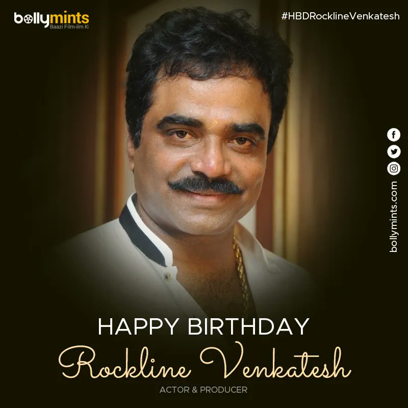 Wishing A Very #HappyBirthday To Actor & Producer #RocklineVenkatesh Ji !
#HBDRocklineVenkatesh #HappyBirthdayRocklineVenkatesh #ThirupathiNarasimhalunaiduVenkatesh