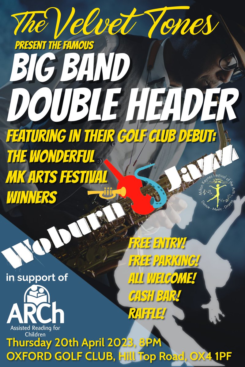 VTBigBand's tweet photo. This month we have an absolute treat for you: the fabulous WOBURN JAZZ BIG BAND are our guests. This brilliant band are the recent winners of the Large Ensemble category at the Milton Keynes Festival of the Arts and we are looking forward so much to meeting them on home turf! https://t.co/miNV1VLVq0