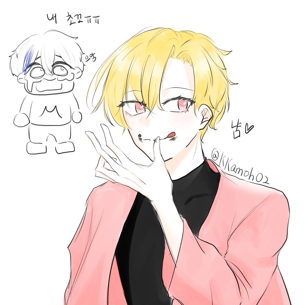 kkamoh02's tweet photo. #저지먼트_팬아트 #JUDGEMENT
마틴님 초코 뺏어 먹은 루민님 https://t.co/ke6zYdDkfj