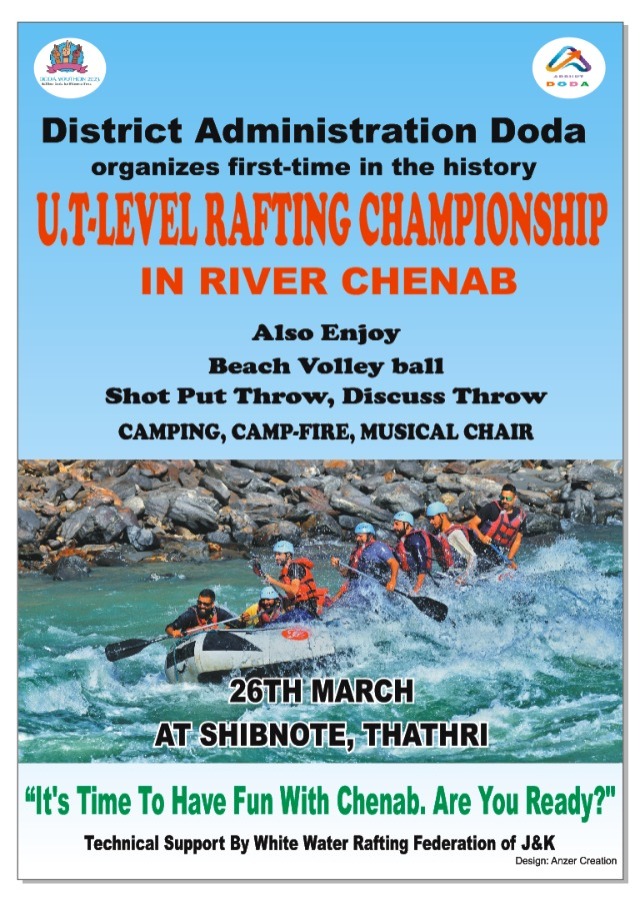 Just 02 days left for the historic Rafting Marathon #Shibnote #Doda

#Asikni
#Chenab
#AdbutDoda

@vishesh_jk 
@eratharkas 
@XtremeAdvntrs 
@JandKTourism 
@TheChenabTimes