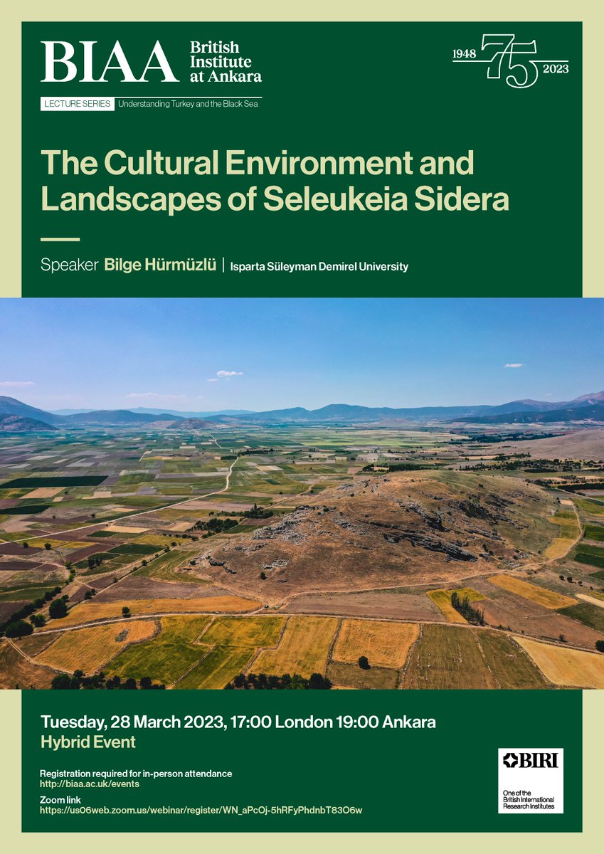 theBIAAnkara's tweet photo. HYBRID LECTURE: The Cultural Environment and Landscapes of Seleukeia Sidera

Bilge Hürmüzlü presents the latest research around Seleukeia Sidera and provides new information about this little-known settlement of #Pisidia.

📅28 March
⏰5pm🇬🇧7pm🇹🇷
ℹ️https://t.co/RJcaiXwC6s https://t.co/KEEhwR9Hxp