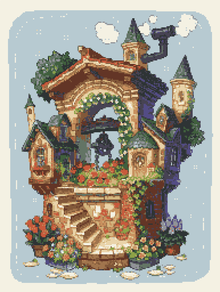 描いた絵をドット絵に変換したらわりと良い感じになった