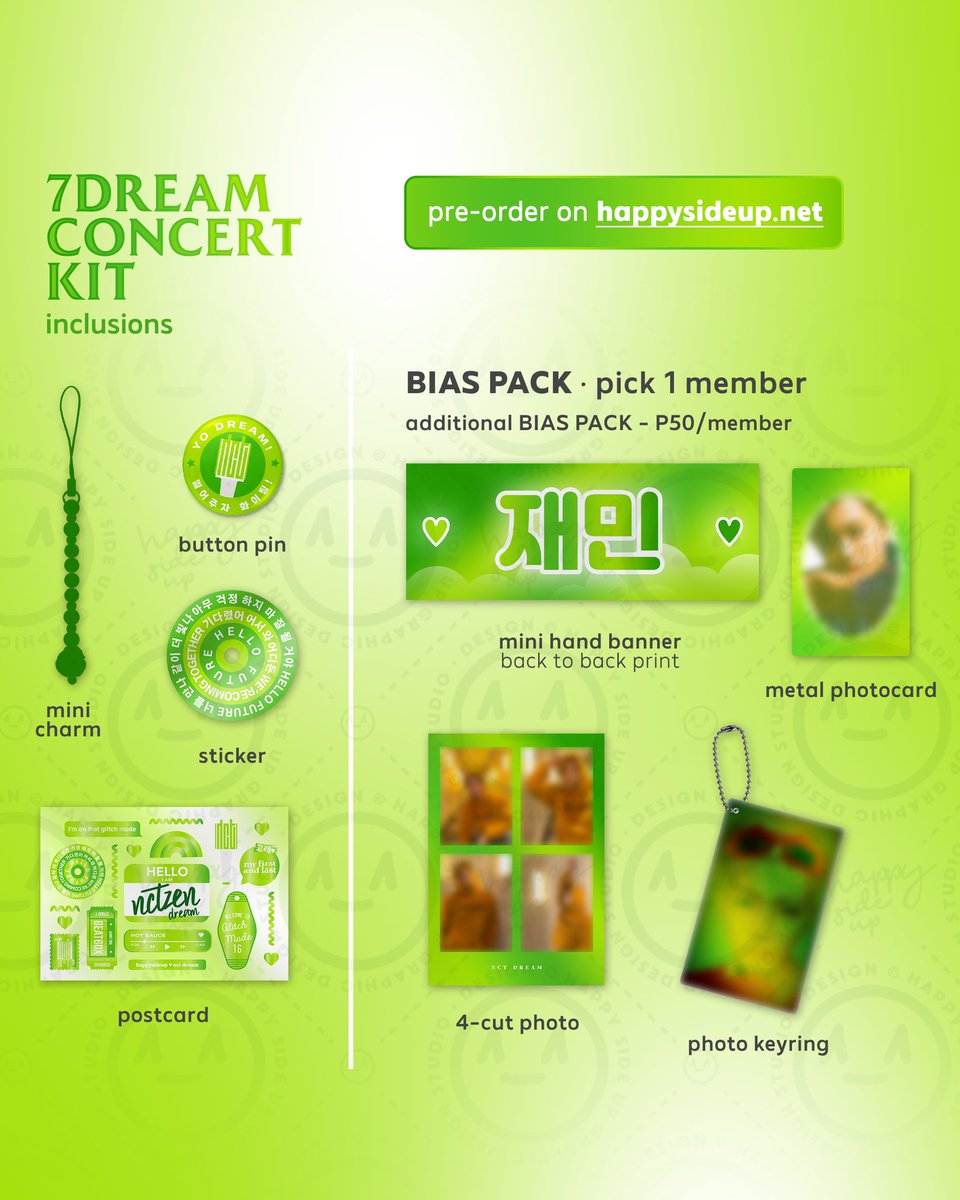 happysideup_ph's tweet photo. ✿ 7DREAM concert kit pre-order

[💚] please help rt | wts lfb ph
─ tote bag + inclusions
─ doo/dop: apr 4
─ eta: apr 17-19
─ price: 349-499
─ 10% off until mar 24

✿ pre-order link → https://t.co/Zph4uxZOBa

#NCTDreaminManila
#THEDREAMSHOW2_in_MANILA 
#TDS2inManila nct https://t.co/FwFezUCSj2