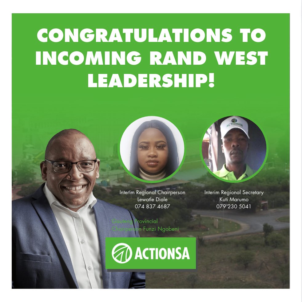 ActionSA_GP's tweet photo. Welcome incoming Rand West Leadersip! πππ
#Project2024Loading https://t.co/wxReGjLawX