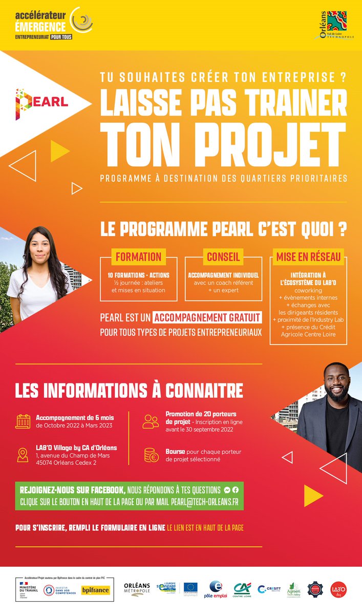 ALecolloec's tweet image. 🎯Une belle initiative pour booster la création d&apos;entreprise en #QPV 👏
1⃣1⃣ accélérés qui ont mis l&apos;humain au💟de leur projet🔝
#partenariat 
tech-orleans.fr/pearl/