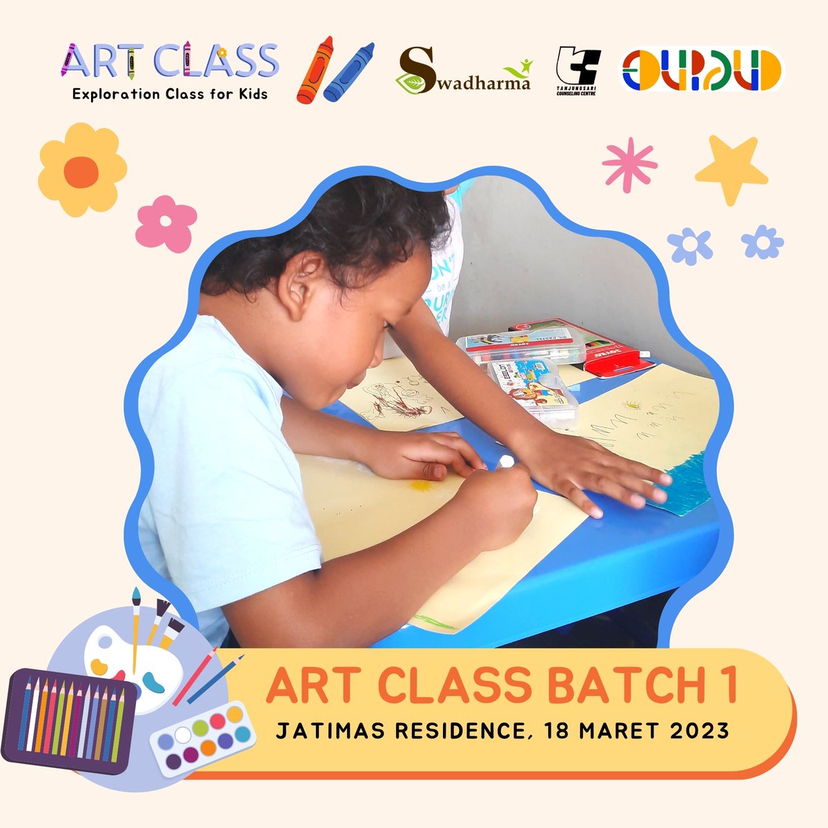 edupaud's tweet photo. Kayzan (5 Tahun) ketika mengikuti Kelas Gratis pada 18 Maret 2023
#artclass #artclasstanjungsari #artclassbandung #edupaud #tanjungsaricounselingcentre #swadharma https://t.co/DemvyWFfQV
