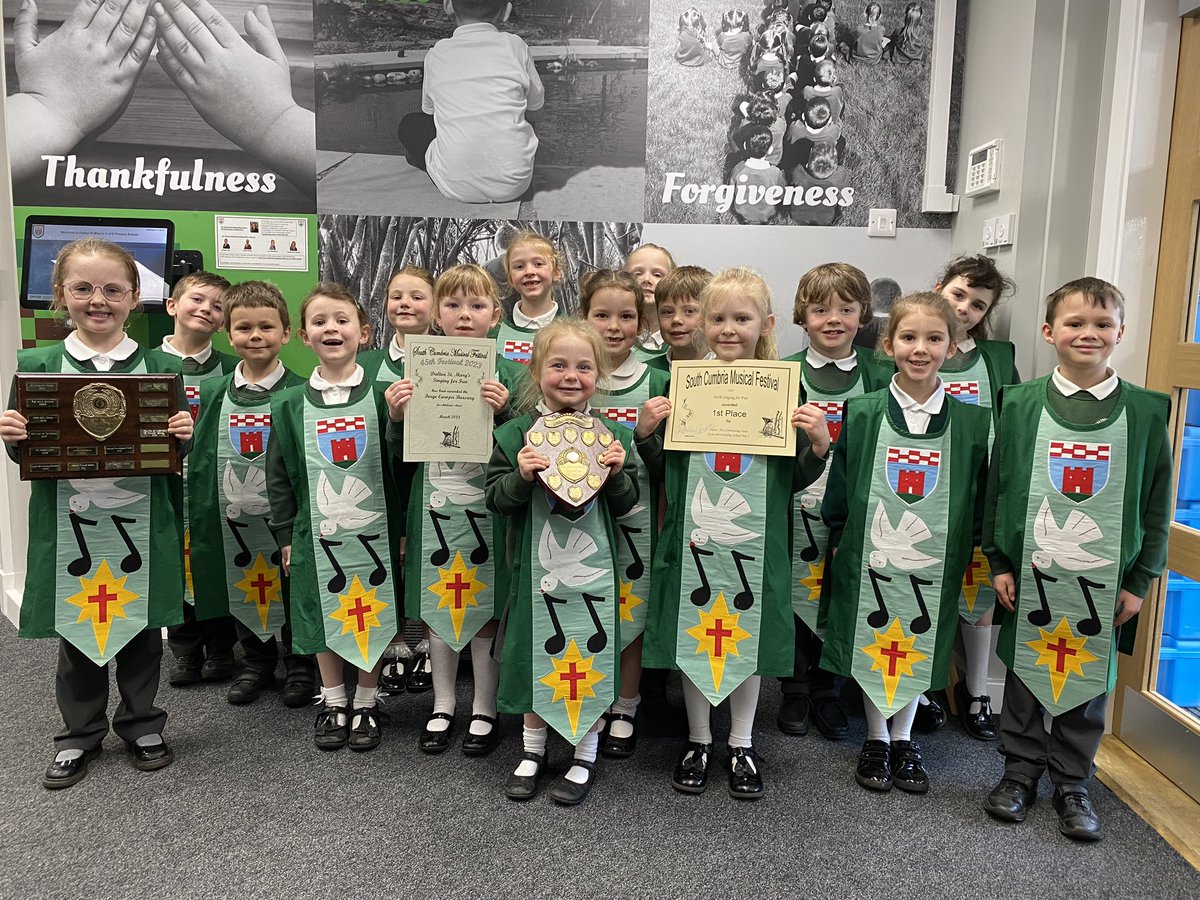 DaltonStMarys's tweet photo. We are incredibly proud of our KS1 Singing for Fun club and KS2 choir for singing beautifully at the South Cumbria Music Festival @corohall 💚#musicalexperiences #choir #singingforfun #welovetoperform #singyourheartout #musicenrichment https://t.co/Ixwnk4FVWs