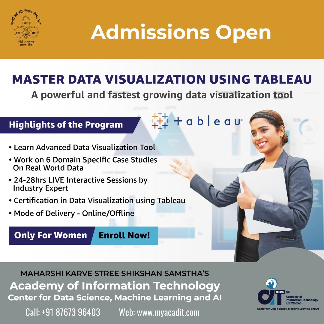 mksssait's tweet photo. Master the art of data visualization with Tableau &amp; elevate your career prospects!

Visit - https://t.co/WjobJbnvSD

#MKSSS #AIT #DataScience #tableau #BusinessAnalytics #PowerBI #machinelearning #python #datascienceeducation #statistics #datavisualization #datavisualizationtool https://t.co/oiijODtChn