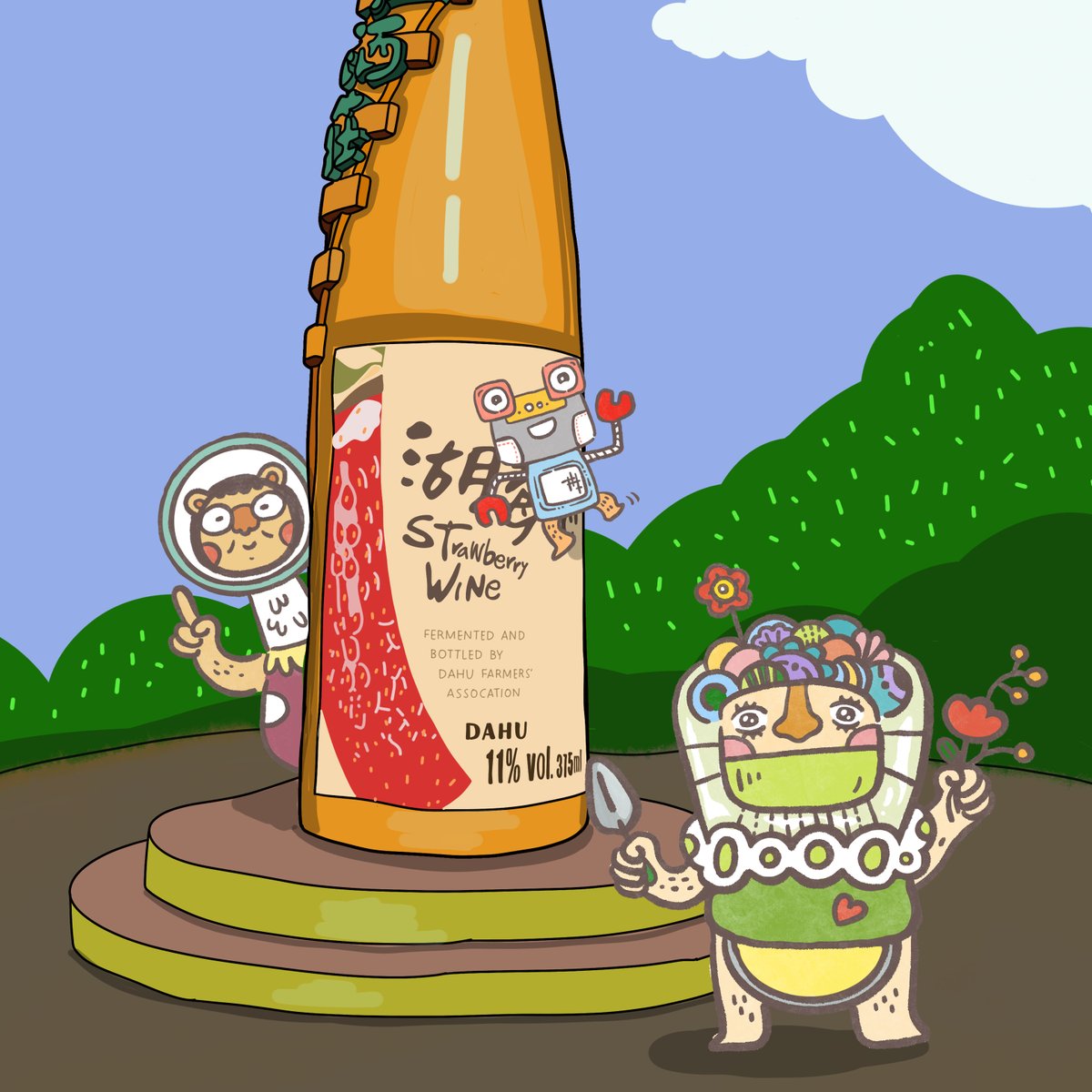 uands2012's tweet photo. 草莓季總是好多草莓，不是草莓季也有好多草莓，一起來去看看有那些草莓~
跟著赤毛族一起來用手機 POSTORY  寄明信片~
#大湖酒莊  #草莓 #大湖 #苗栗 
#postory #官方創作者 #postcard #明信片 https://t.co/CHpKGcTMIB