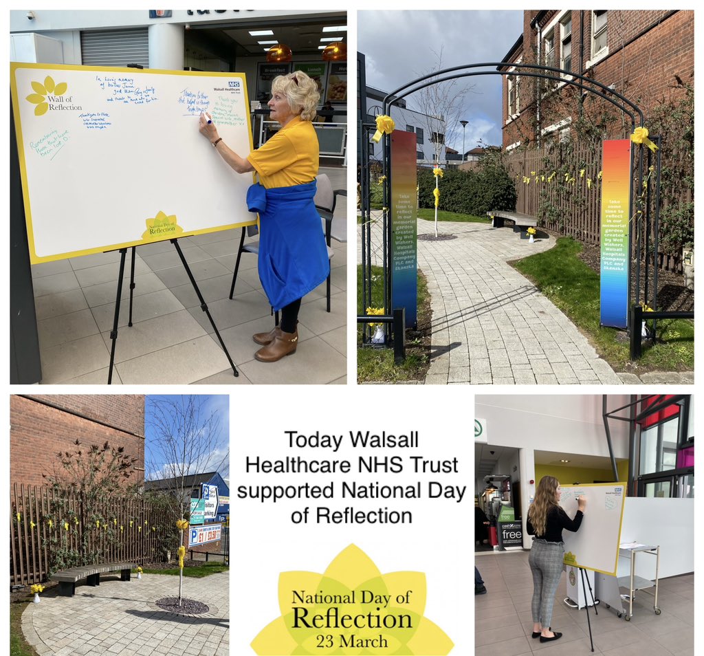 Today Walsall Healthcare NHS Trust joined together to support the National Day of Reflection. To reflect on our collective loss and to remember the support and kindness that was shown to each other. 

Reflect, Support, Hope 💛 
#patientexperienceteam #nationaldayofreflection