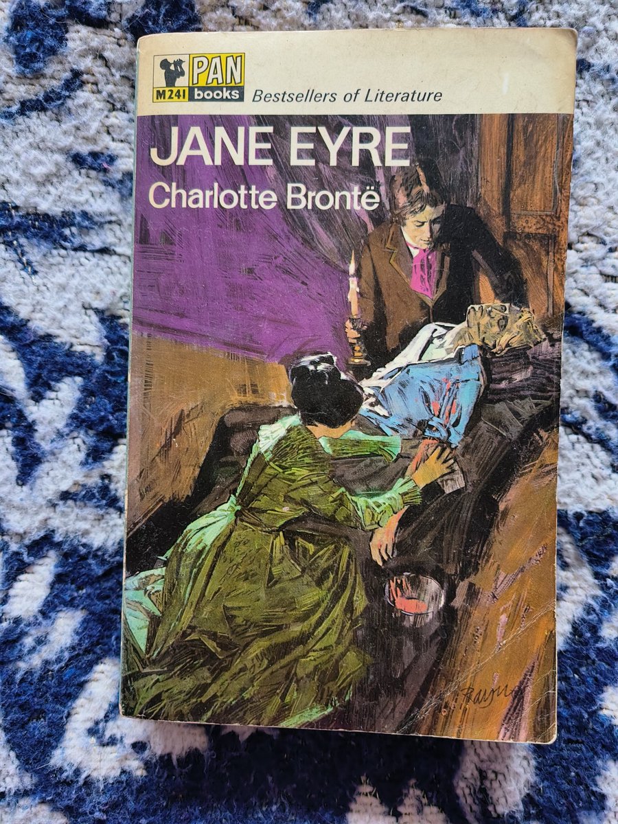 Deb's Daily Brontë
Last of the Pan Classics in my collection. A different era from the others but I do like it, even though Mason looks like a corpse and Rochester has a look of Michael Caine  about him ( not a lot of people know that 😉) #JaneEyre #CharlotteBrontë #BookCovers