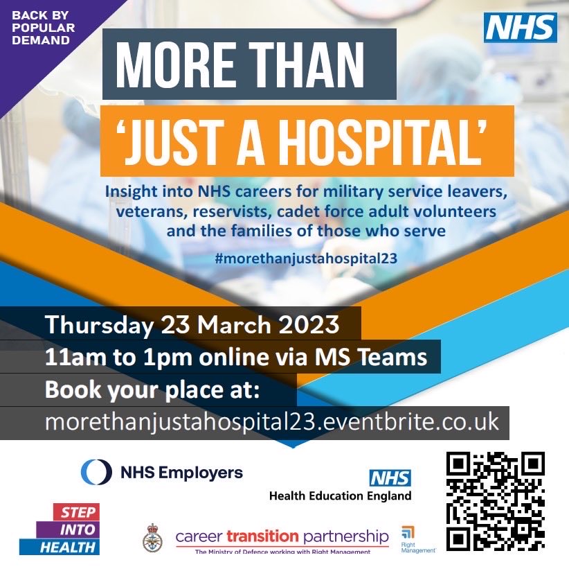 Looking forward to hearing from ⁦@tintinmuppet⁩, #StepintoHealth and others!
⁦@NHSDorset⁩ ⁦⁦⁦@SomersetFT⁩ @NHSArmedForces⁩ ⁦@NHSEArmedForces⁩ ⁦@NHSEmployers⁩ ⁦@UHD_NHS⁩ ⁦@DCHFT⁩ ⁦@DorsetHealth⁩ ⁦@JoinOurDorset⁩