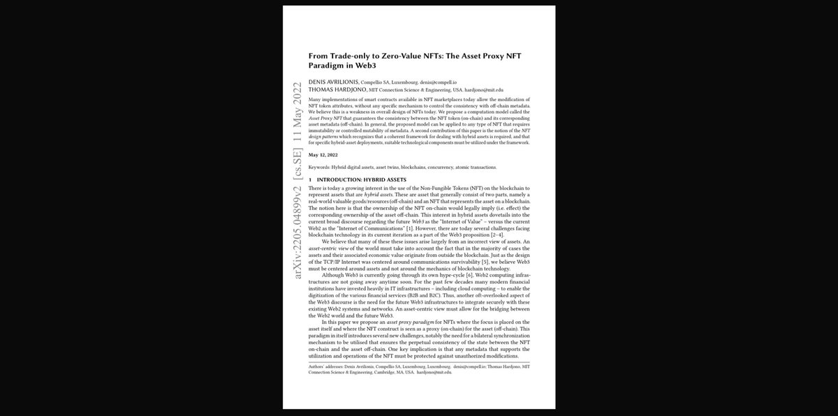 cackerman21's tweet photo. From Trade-only to Zero-Value NFTs: The Asset Proxy NFT Paradigm in Web3

https://t.co/5aK6cIchC9 https://t.co/wjqfTPTsg9