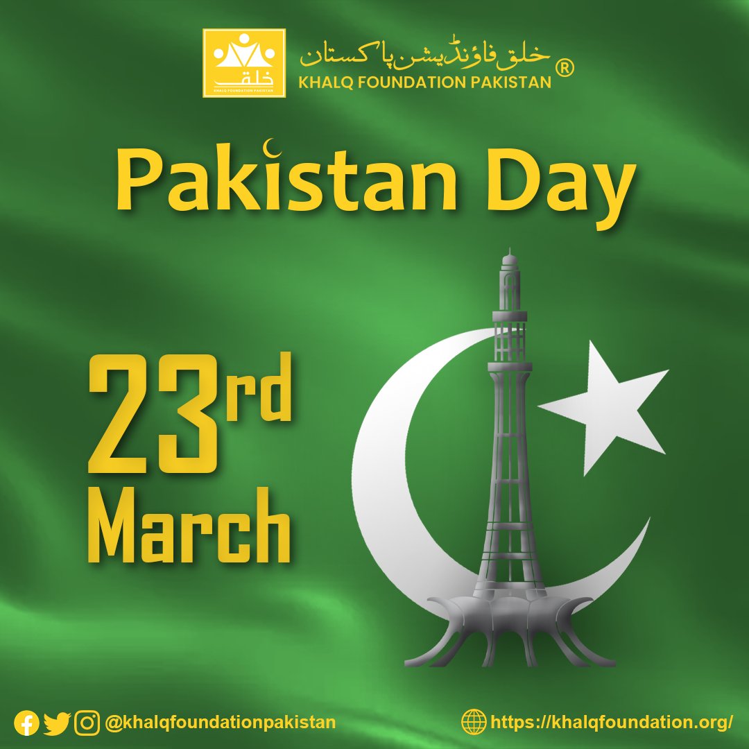 KhalqPakistan's tweet photo. Love for the country not only means the emotions but it demands the motivation and the struggle to help the country make progress. Let us all work towards the same cause.                                   Happy Pakistan Resolution Day! https://t.co/wBlImaOKdH
