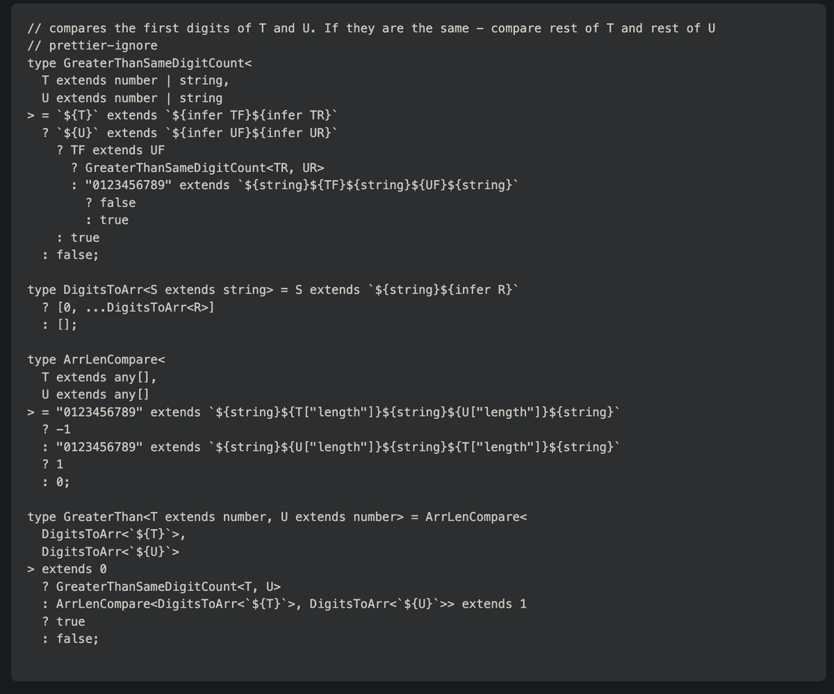 2beelin's tweet image. type-challenges medium_4425·GreaterThan

type-zen-playground.vercel.app/?example=type-…
😄

#TypeScript #TypeChallenge