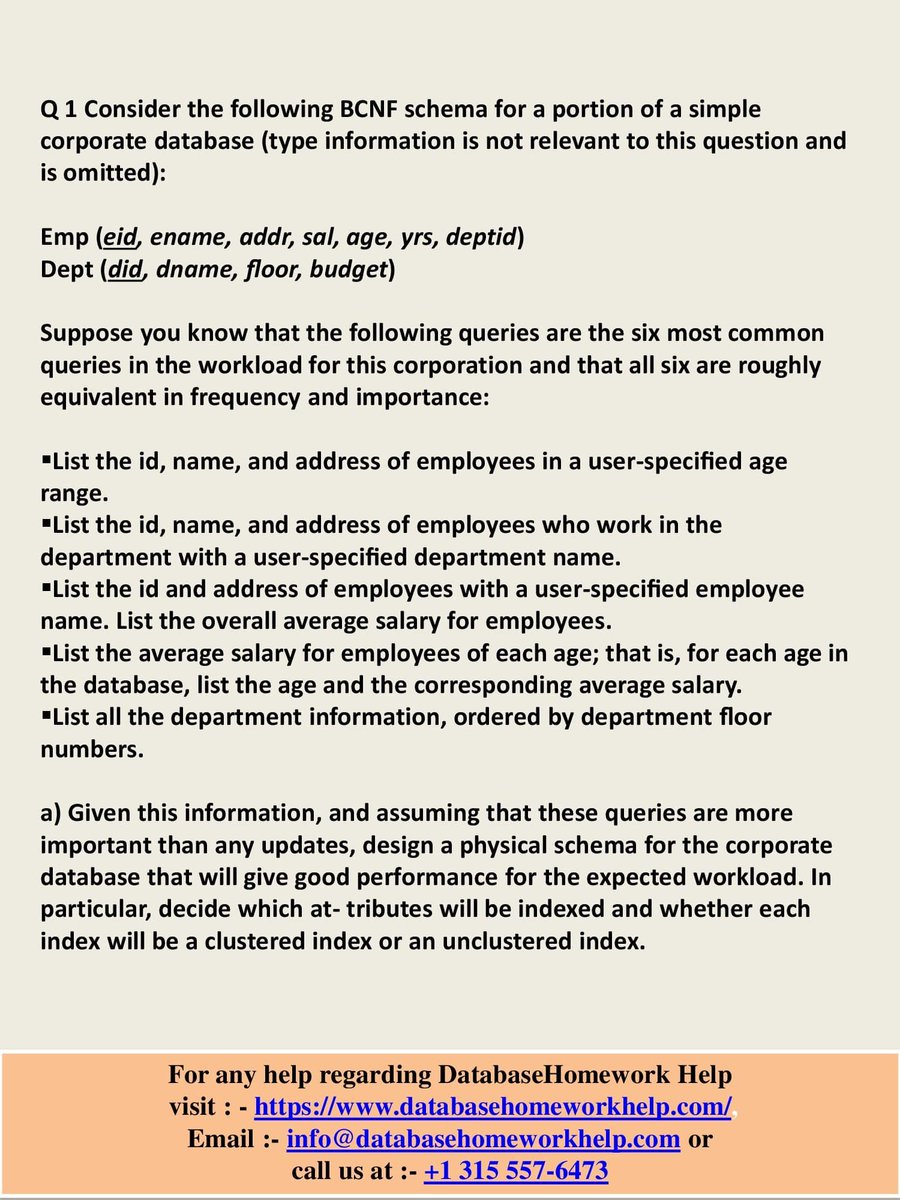 databasehomewo1's tweet image. Struggling with your database homework? Look no further! Our website offers professional database homework help from experienced tutors. Visit: bit.ly/3oLiaXZ

#databasehomeworkhelp  #domydatabasehomework #homeworkhelp #Databaseexperts  #Education #Students #University