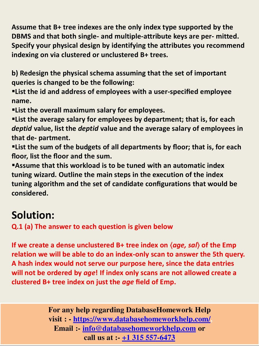 databasehomewo1's tweet image. Struggling with your database homework? Look no further! Our website offers professional database homework help from experienced tutors. Visit: bit.ly/3oLiaXZ

#databasehomeworkhelp  #domydatabasehomework #homeworkhelp #Databaseexperts  #Education #Students #University