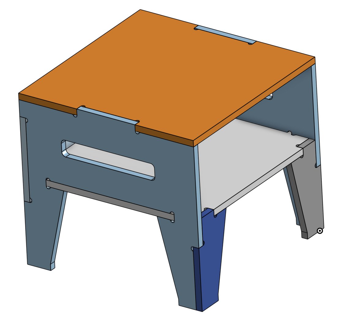 jhjgubbels's tweet photo. Completed my first somewhat serious #CNC project with our @Inventables #XCarvePro today. Bed-side table adaptation from an @open_desk design that was reproduced in @Onshape. #MYPDesign #UNISDesign #StudentExample https://t.co/gSZJl7U4wE