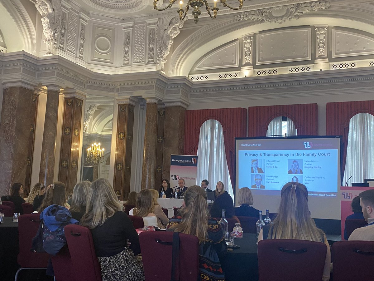 MasonCassells's tweet photo. NextGen Conference - first panel discussion @hnwdivorce #nextgenconference - Privacy & Transparency in the Family Court #familylaw #thoughtleaders https://t.co/7mwxqR4VDm