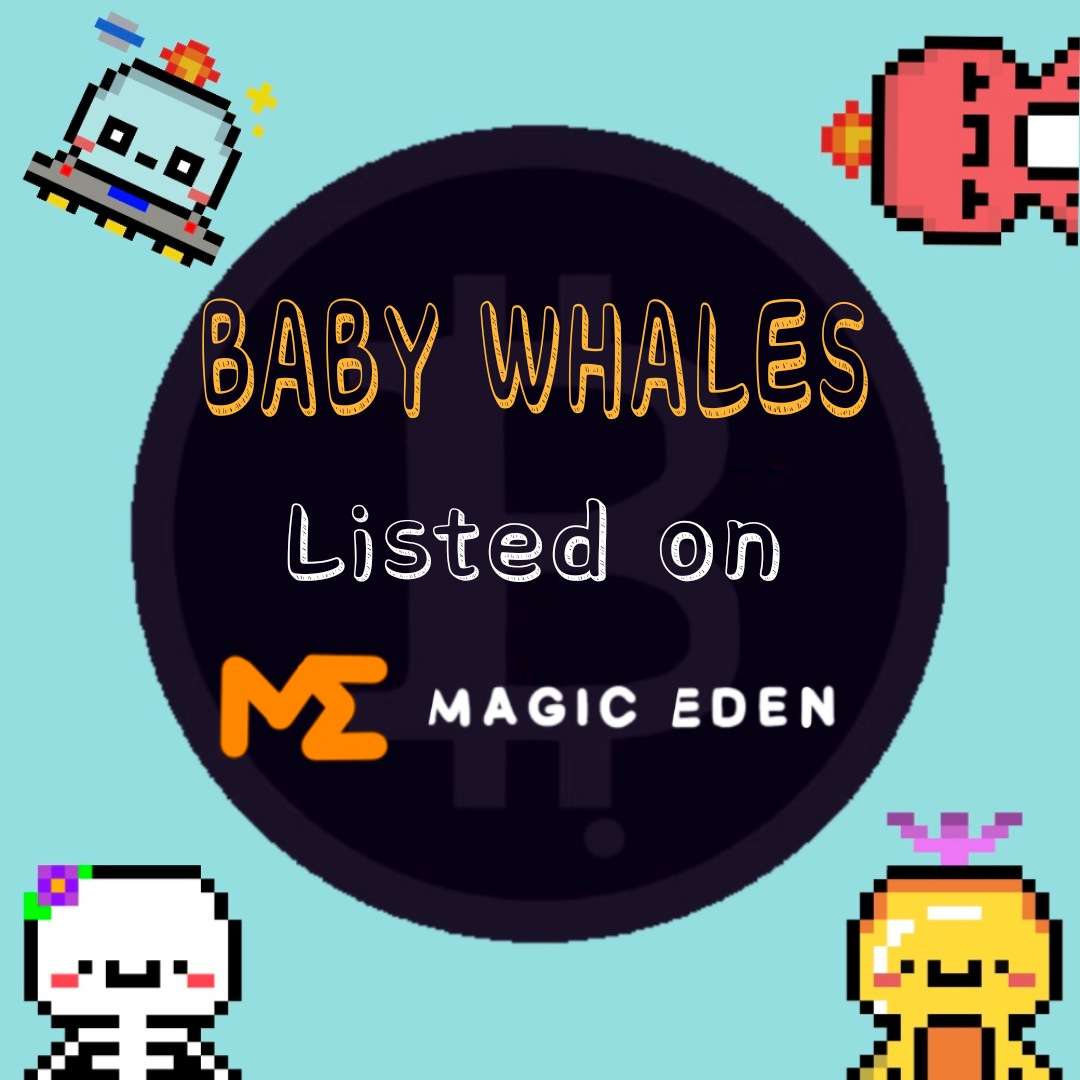 OrdBabyWhales's tweet photo. Baby Whales🍼🐳@OrdBabyWhales
listed on Magic Eden🟧Bitcoin 
Thanks to @MEonBTC @MagicEden❤️  
 
Check it out! Bboo Bboo! 🍼🐳
📌https://t.co/JJMLocIW3D https://t.co/a3syW7FSzJ