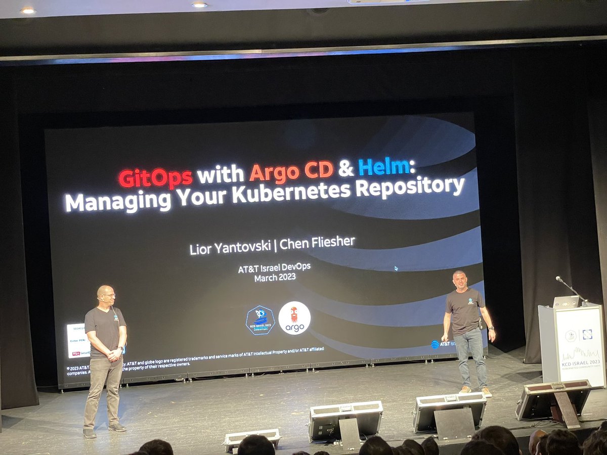 _ediri's tweet photo. GitOps with Argo CD and Helm: Managing Your Kubernetes Repository by Lior Yantovski and Chen Fleisher from AT&T #KCDIsrael https://t.co/bQqOLtPO7Z