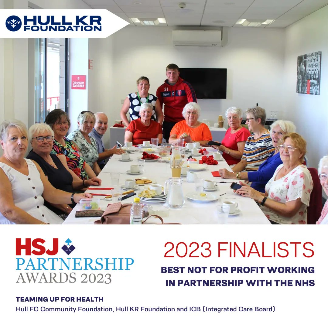 Teaming up for Health uses the power of rugby to connect with people in Hull and has helped so many across our city. It's an absolute honour to be shortlisted for such a prestigious award. 🙏 #RobinsTogether❤️🤍