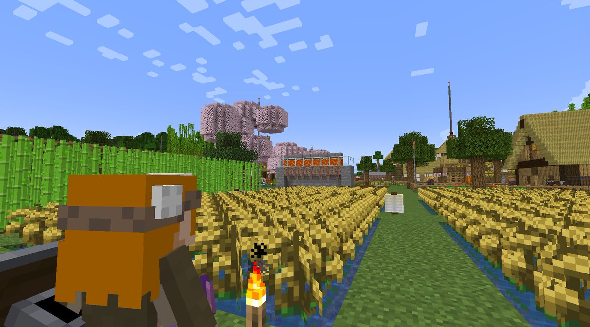 ComanHoliday's tweet photo. #Minecraft #マイクラ #LittleMaidReBirth #FarmersDelightMod　
大釜無限溶岩も、設置はしたけど結局使わなかったねｗ
単なる村のオブジェになっとる＾＾；
1.19.4で溶岩源が作れる仕様になったから、弄る気無くしたんだよね(=￣‥￣=) https://t.co/0d030jpa3O