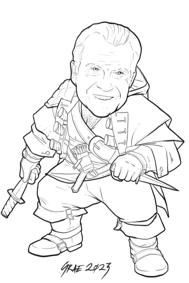 GraeHunter's tweet photo. I’m just working on a trace and shape of Tricky Dickie as a halfling rogue. I’ve used a picture of an assassin by Nick_UJ and a photo of #Nixon.

I love the idea of him insisting he isn’t a crook while picking a lock deep in a dungeon. #DnD #5e https://t.co/OIyT8Xt30m