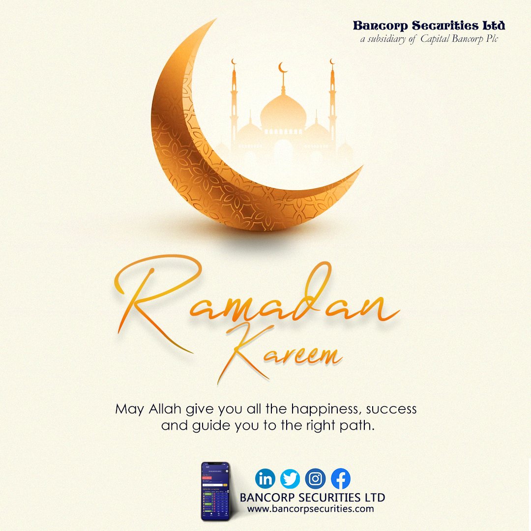 Bancorp_BSL's tweet photo. Ramadan Kareem!

Wishing everyone celebrating a blessed and peaceful month 🌙

#Ramadan
#RamadanKareem
#bancorpsecurities https://t.co/MUuXwxIJ8J
