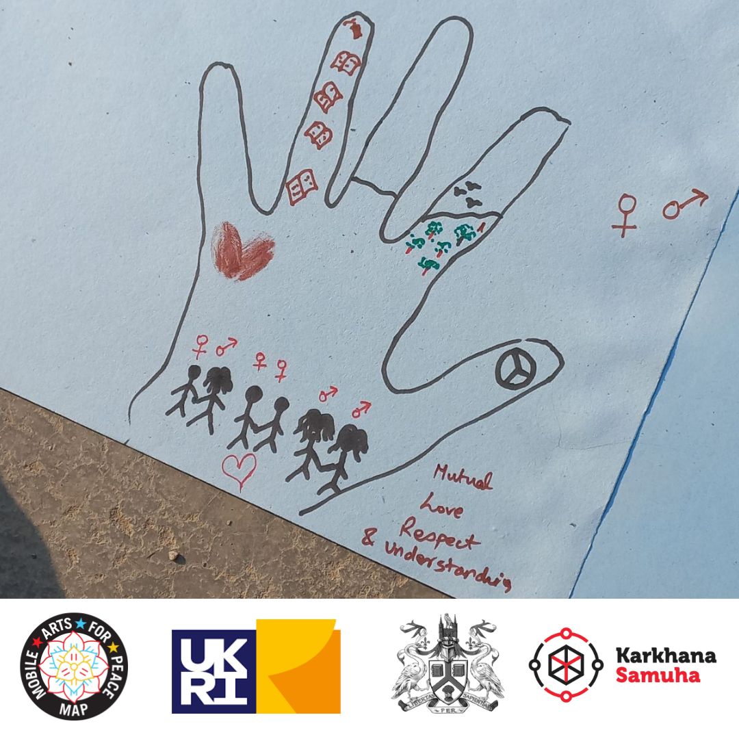 karkhana_samuha's tweet photo. #MAPNotes #1 Art excites the imagination. Drawing from theater: social science teachers can enrich their student’s role play as legislators AND science teachers can facilitate dialogue about ethics. Art can provide context. #peacebuilding #youth @ahrcpress @gcrf @mobile__arts https://t.co/xX6bCMmIKs