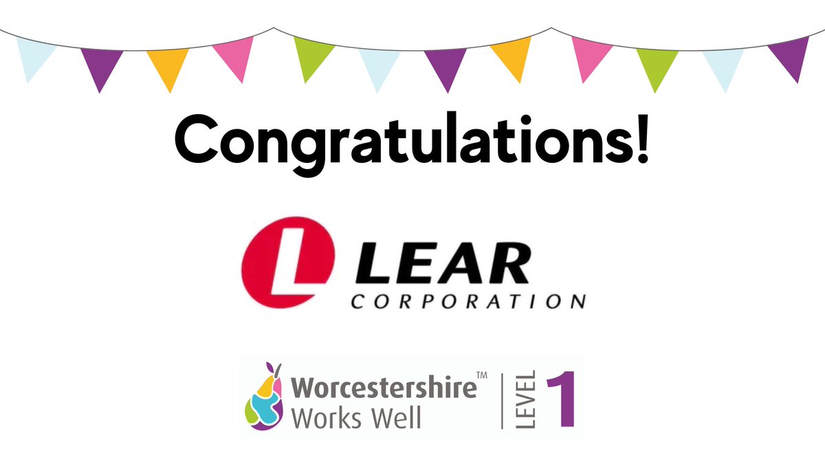 We would like to congratulate <a href="/LearCorporation/">Lear Corporation</a>, the latest company to achieve their Level 1 Worcestershire Works Well accreditation!

This is a fantastic achievement - we hope the whole team are incredibly proud of everything they have done to reach this important milestone! 🎉