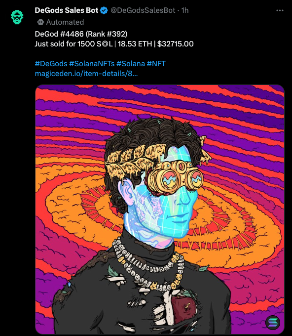 CecilyLongLegs's tweet photo. @BaerEvo_ @DeGodsNFT Theres been some pretty huge  sales over the last week. Re-sharing a few of them here.

- Ice Mamba (3300 SOL : 40.71 ETH)
- Naked Ape (1700 SOL : 20.89 ETH)
- Transcendent Nova (1500 SOL : 18.53 ETH)
- Ape Mamba (1400 SOL : 18.02 ETH) https://t.co/PRGjllKG8z