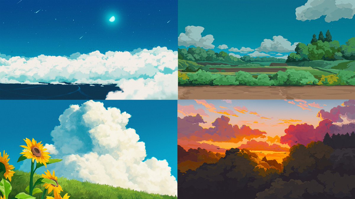 ItsEndyy's tweet image. College has been a doozy so here&apos;s some old Ghibli Backgrounds I did