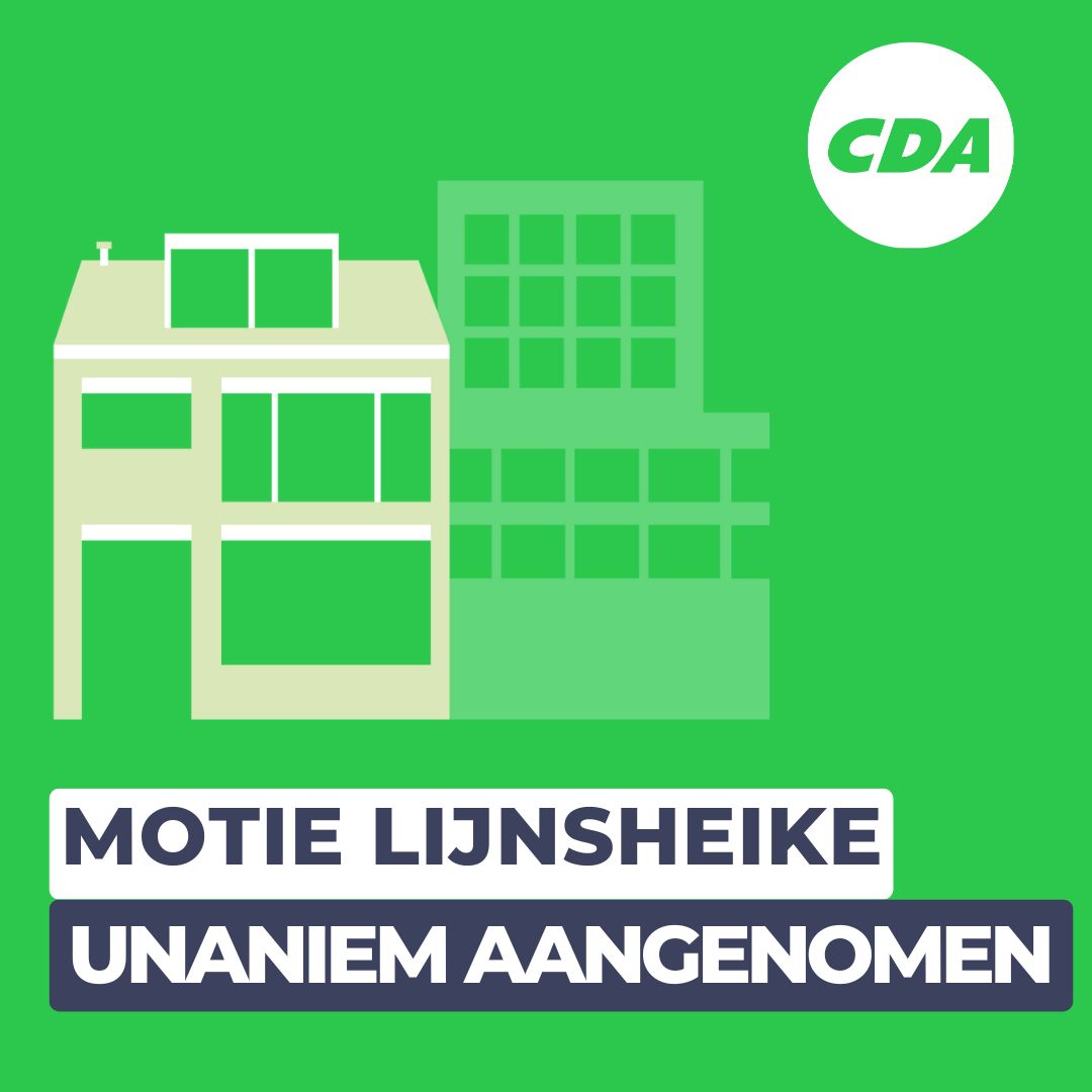 𝐂𝐃𝐀-𝐦𝐨𝐭𝐢𝐞 𝐋𝐢𝐣𝐧𝐬𝐡𝐞𝐢𝐤𝐞 𝐮𝐧𝐚𝐧𝐢𝐞𝐦 𝐚𝐚𝐧𝐠𝐞𝐧𝐨𝐦𝐞𝐧! ✅

📄Ons CDA-raadslid <a href="/AnneZouridis/">Anne Zouridis-Veldhoven</a> diende een motie in om ervoor te zorgen dat betrokkenen in het vervolg van het project beter gehoord moeten worden.

Lees meer op de website! ▶bit.ly/3lCwcNG