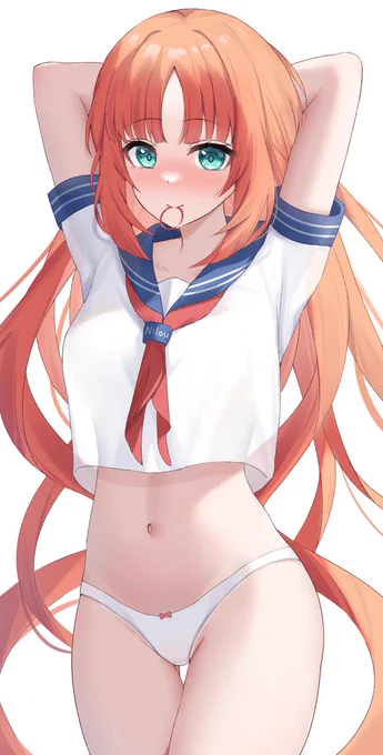 お支度のニィロウちゃん(スカート穿く前)#原神  #GenshinImpact 