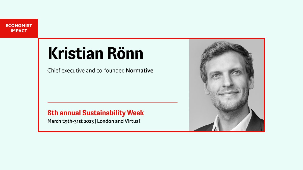 We'll be at the @economistimpact 8th annual sustainability week with the aim to help businesses become #sustainable faster by providing practical and actionable insights around #sustainability goals! 🎉

#Econsustainability #netzero #decarbonization