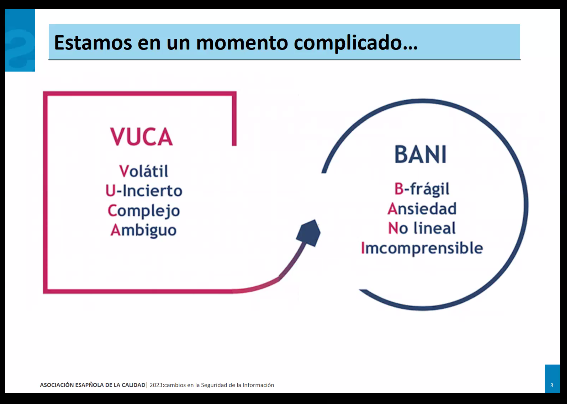 aec_es's tweet photo. 📍Reunión #ComunidadAEC #CSTIC – Domingo Gaitero @DgaiteroG "Estamos en un momento complicado: hemos pasado del entorno VUCA al BANI" https://t.co/lPkEjbAorg