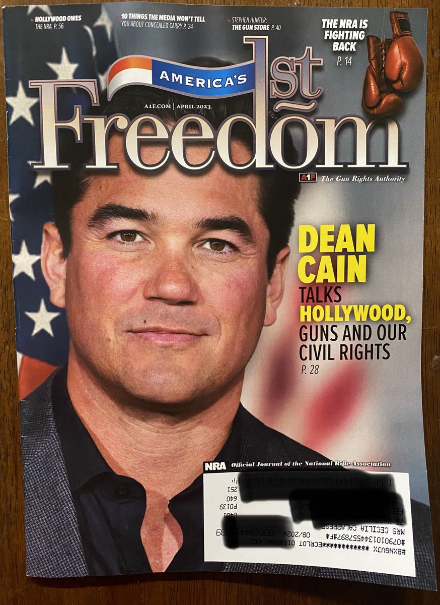 CeceCalabrese's tweet photo. What a lovely surprise to see in the mail yesterday! Thank you @deancain for standing up for our First Freedoms #2A #2AShallNotBeInfringed @NRA #FirstFreedoms https://t.co/KKMYyiwvq9