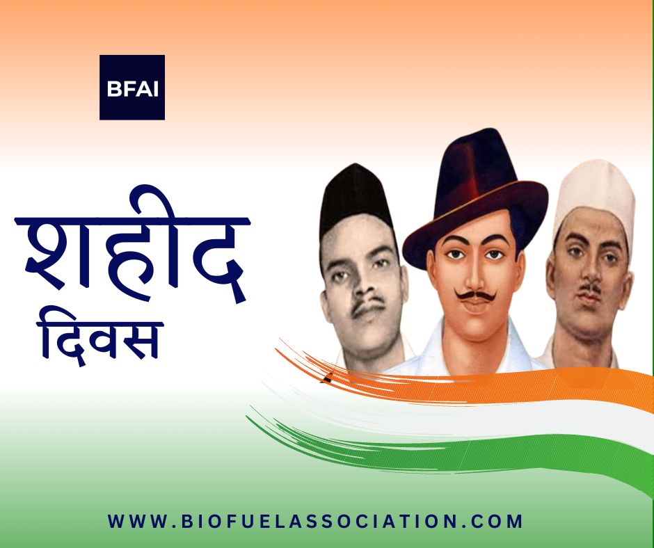 b_f_a_i's tweet photo. Let us pray for our martyrs and their families as they are the ones who give India so much strength. Wishing a very Happy Shaheed Diwas to all.

#biofuelassociationofindia #martyrsday #martyrs #bhagatsingh #india #shaheeddiwas #respect https://t.co/szjJXbFQE7