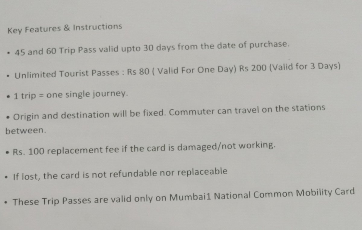 rajtoday's tweet photo. #MumbaiMetro launches trip passes. 45 monthly trips, 60 monthly trips and one day, three-day tourist tickets. @MMMOCL_Official @MMRDAOfficial @mid_day https://t.co/tef8e8MQJJ