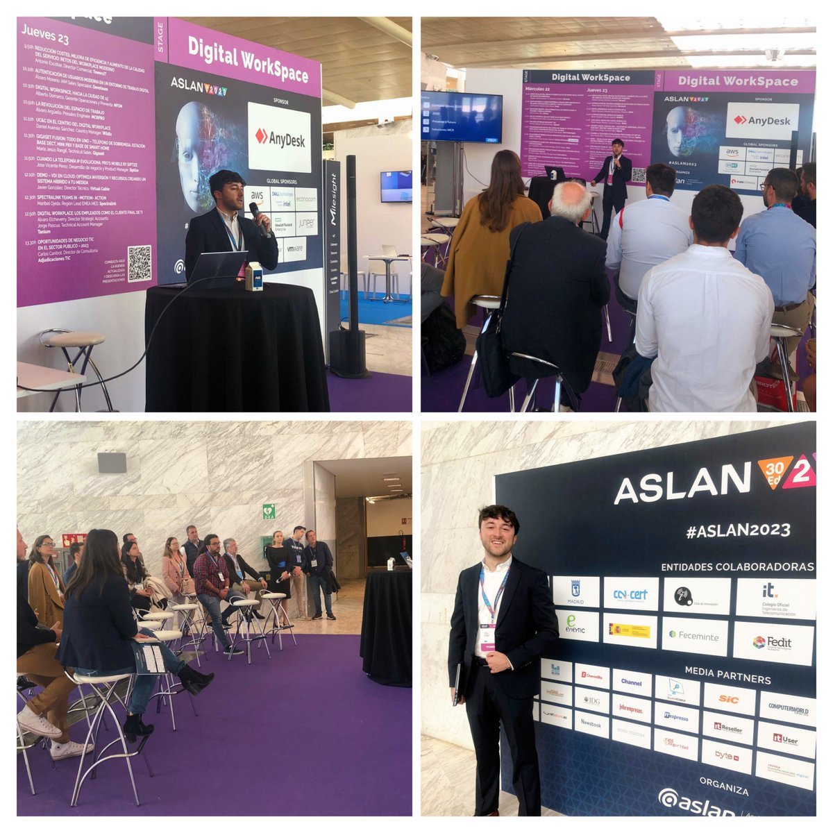 MCRinfo's tweet photo. ➡️ La revolución que ha supuesto la digitalización en el puesto de trabajo y la necesidad de maximizar la productividad en él, han sido el eje central de la ponencia que hemos ofrecido hoy en el Stage “Digital Workspace” #ASLAN2023. 📣Ven a https://t.co/DcgoWVC4JF https://t.co/i9pjynq0LD