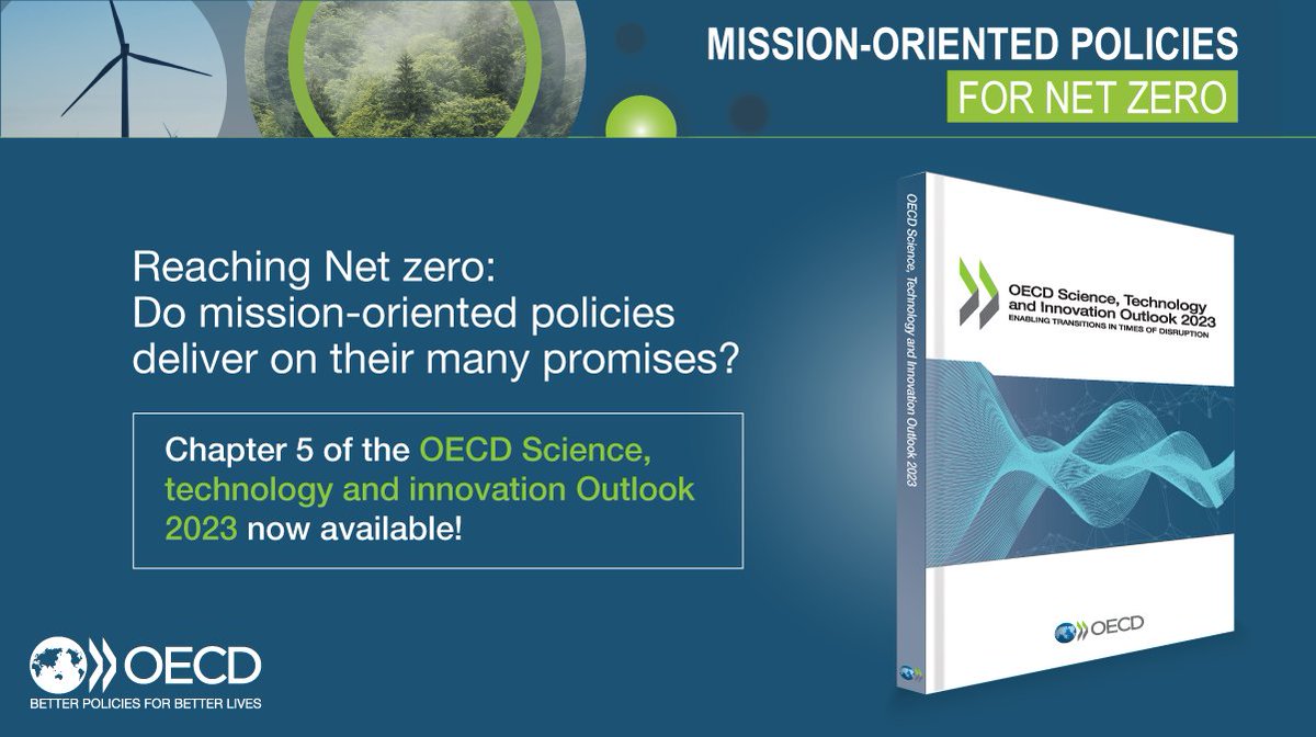 The <a href="/OECDinnovation/">OECD Innovation</a> 'mission team' is proud to announce the publication of our work on net-zero missions in the 2023 #OECDSTIO flagship publication.
-> bit.ly/3LKslc5
-> oe.cd/STIO
Many thanks to all partners!
Stay tuned, final report in October !