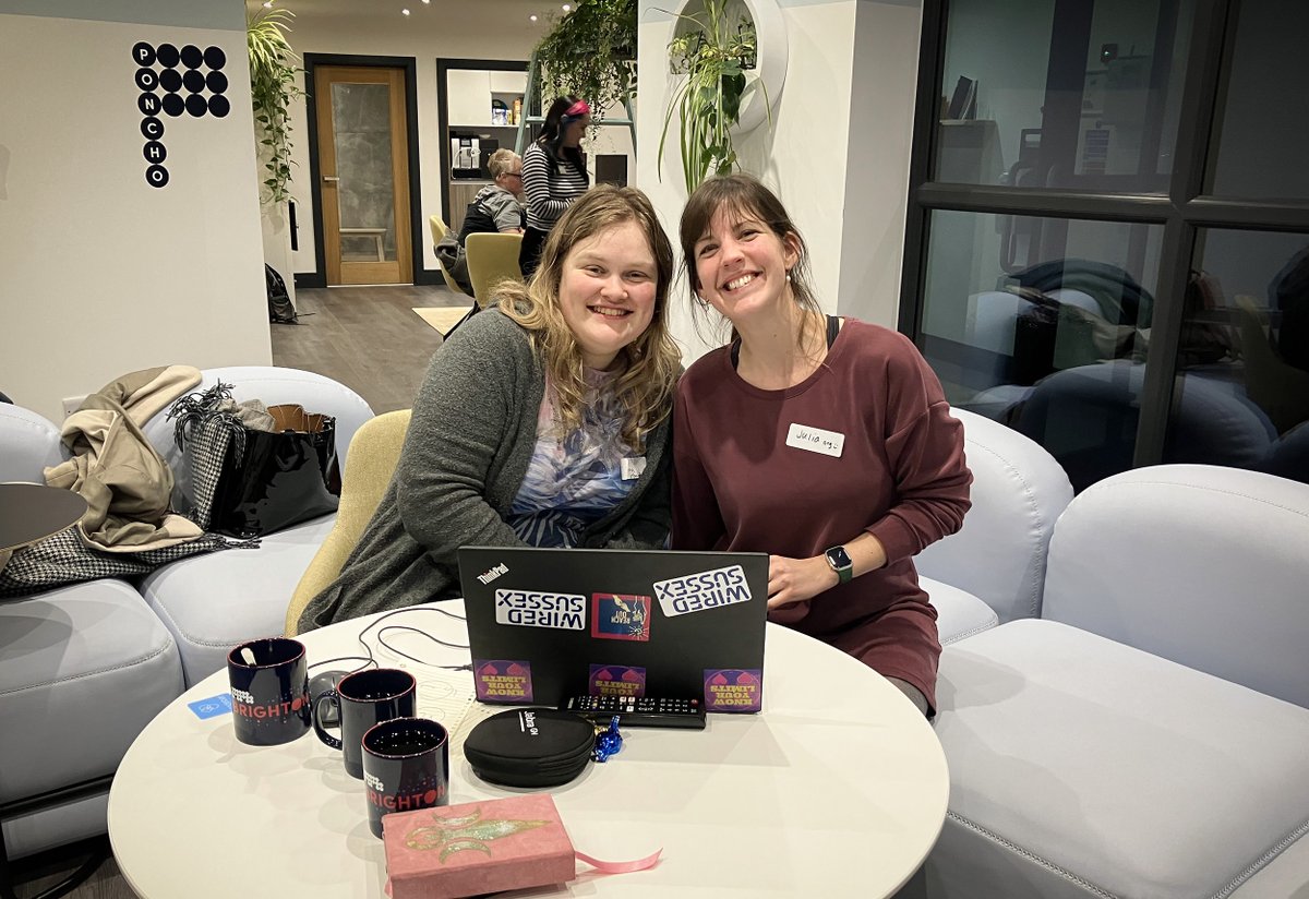 CodebarBrighton's tweet image. We were back at @mpbcom for this week's workshop, as part of @WeSpringForward Festival – thanks very much to them for hosting us 🙌🍕
The code chat carried on to the pub afterwards, with an impromptu lesson on JavaScript functions! 👏